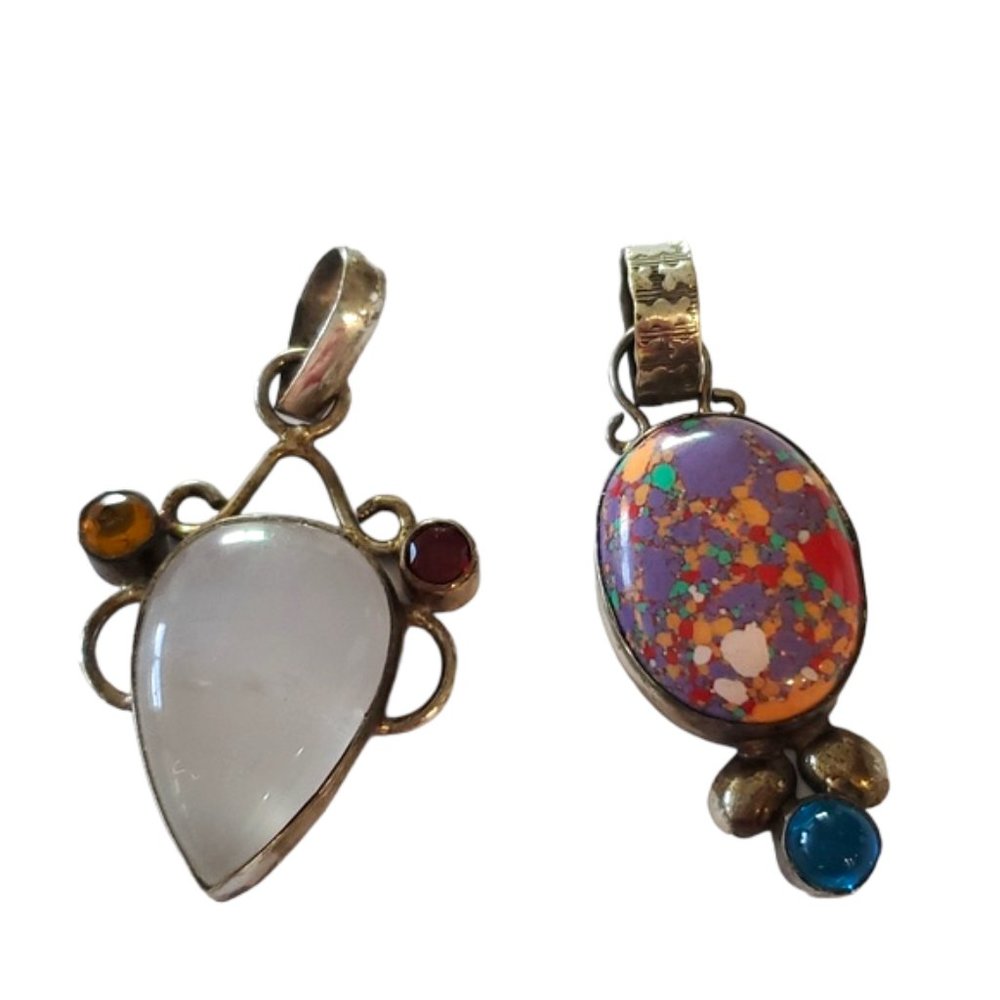 Two Silver Pendant Bundle/Lot